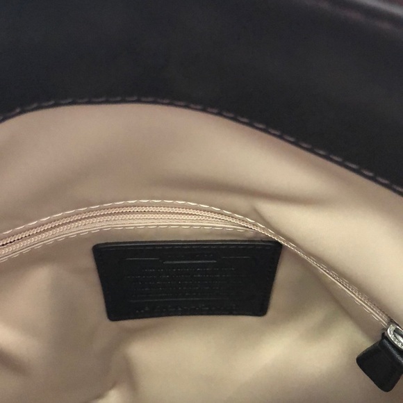 Coach black/dark brown patent leather crossbody. NWOT. - Picture 3 of 5